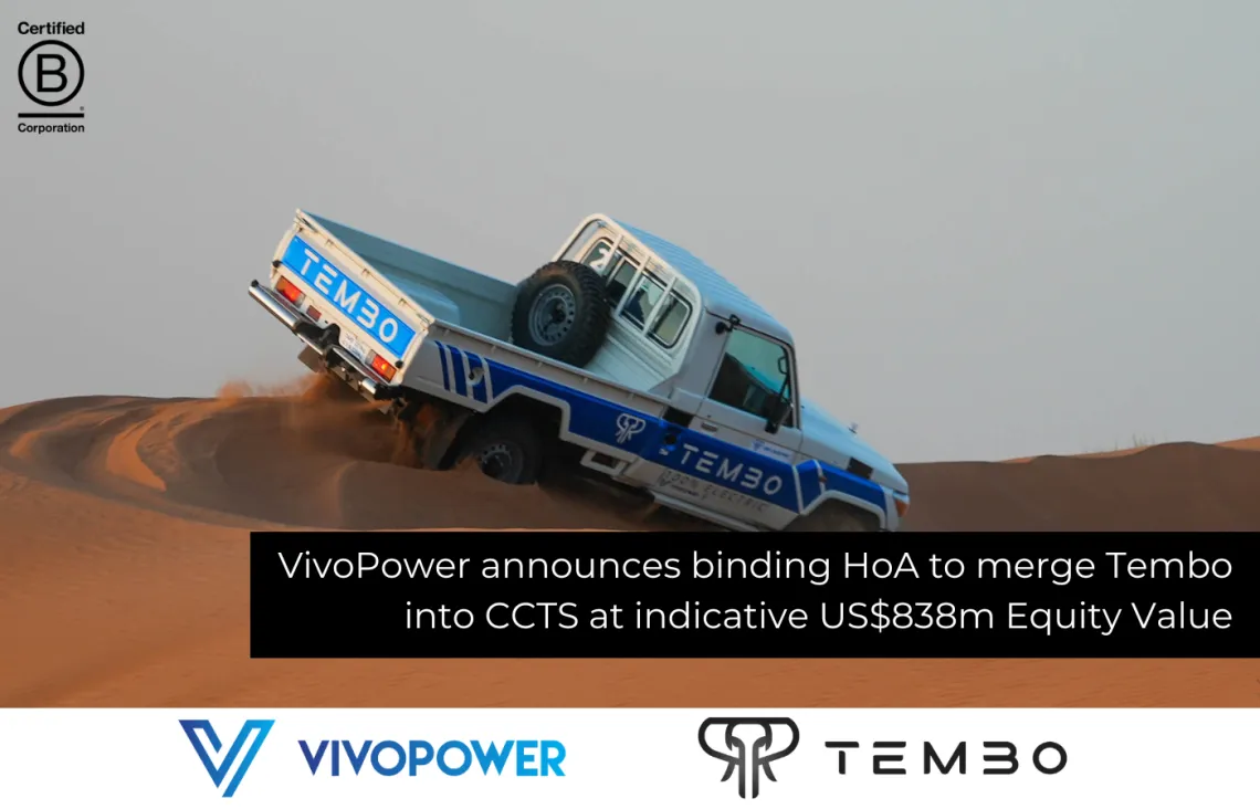 VivoPower – Digital Asset – Tembo CCTS 2 VivoPower - Digital Asset - Tembo CCTS 2